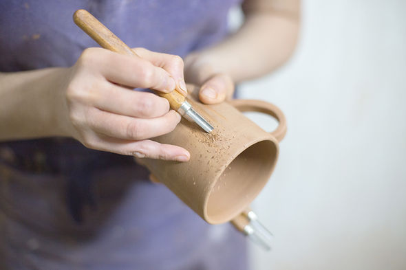 Pottery Hand Carving