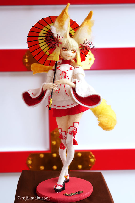 羊毛フェルト人形 稲穂さん 完成しました