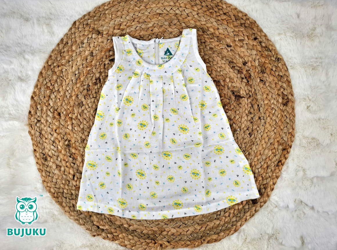 Muslin Frock Zip - Hotty - 100% Cotton