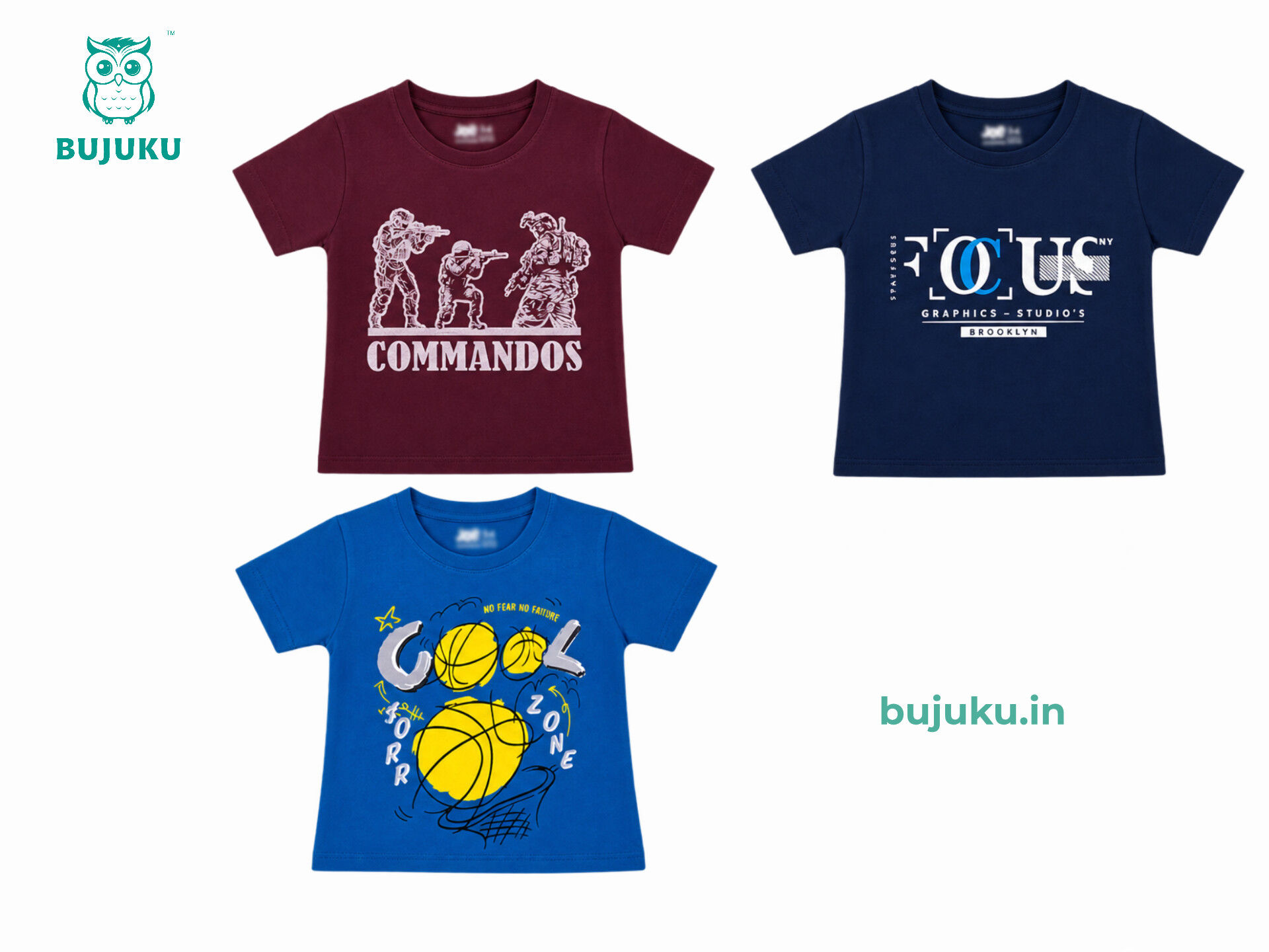 Half Sleeve T-Shirt Combo - Pack of 3