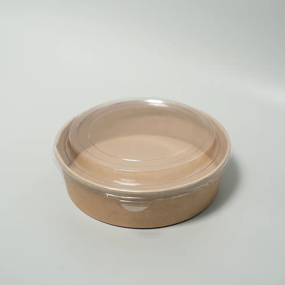 bowl kraft para comida con tapa incluida