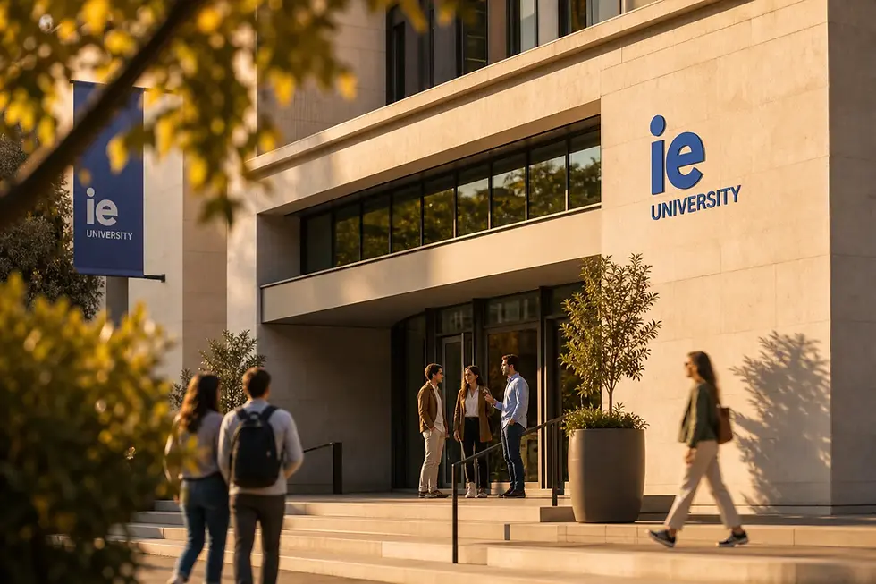 Campus exterior de IE University, donde llegan alumnos de diversos colegios internacionales.