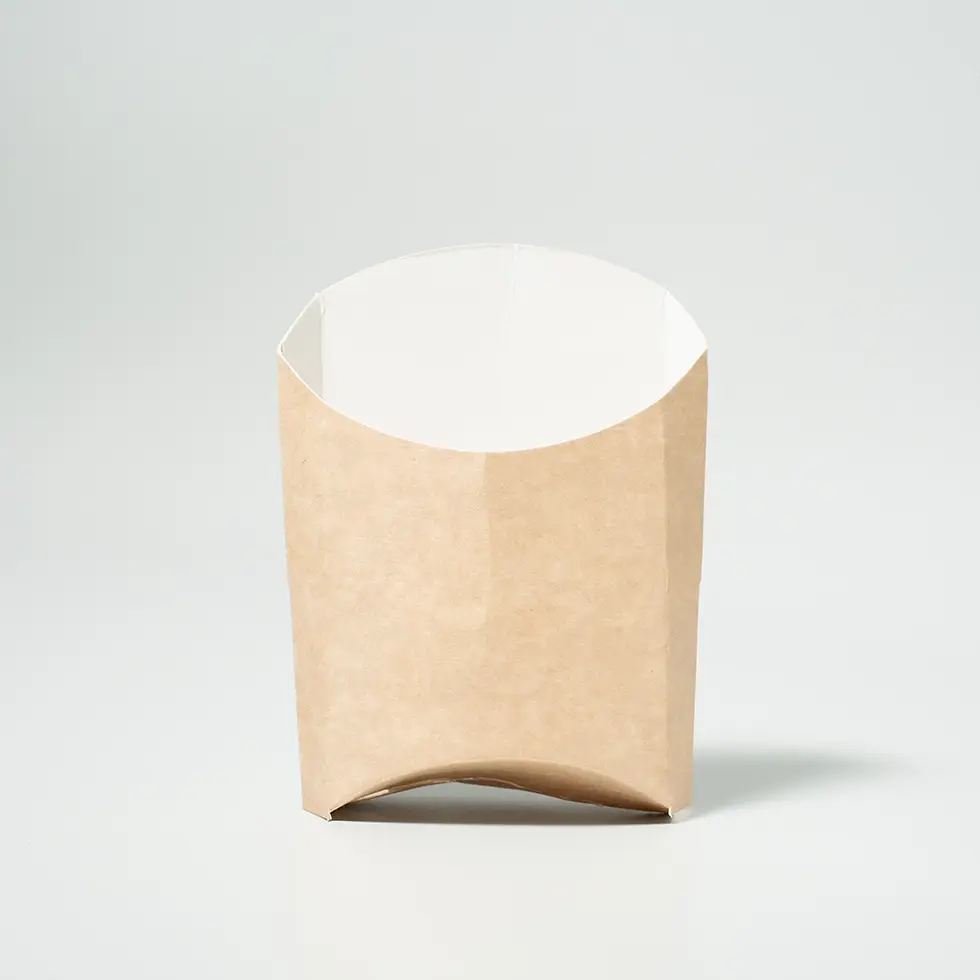 Petaca kraft para patatas fritas de 10,5x5x11 cm