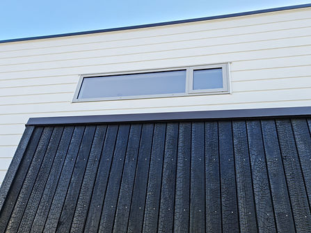 traditional full charred timber cladding