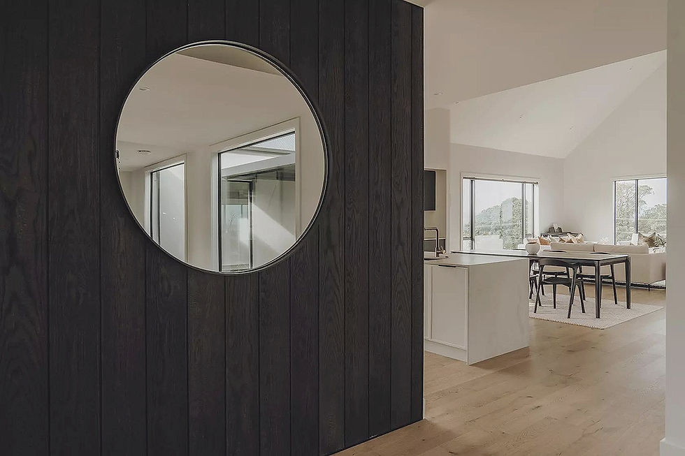 A single, defined wall marks the shift between spaces