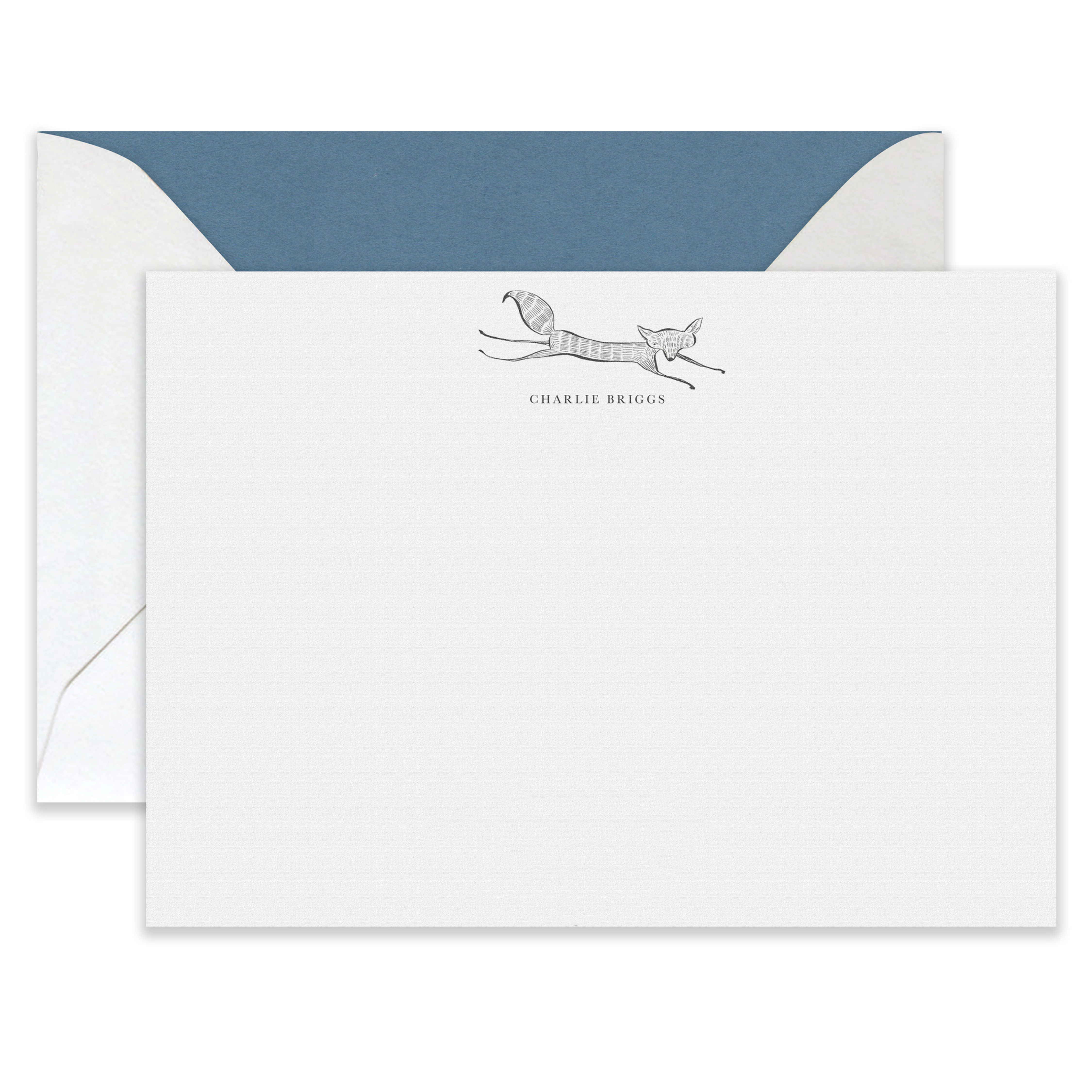 Flat Printed Fox Card