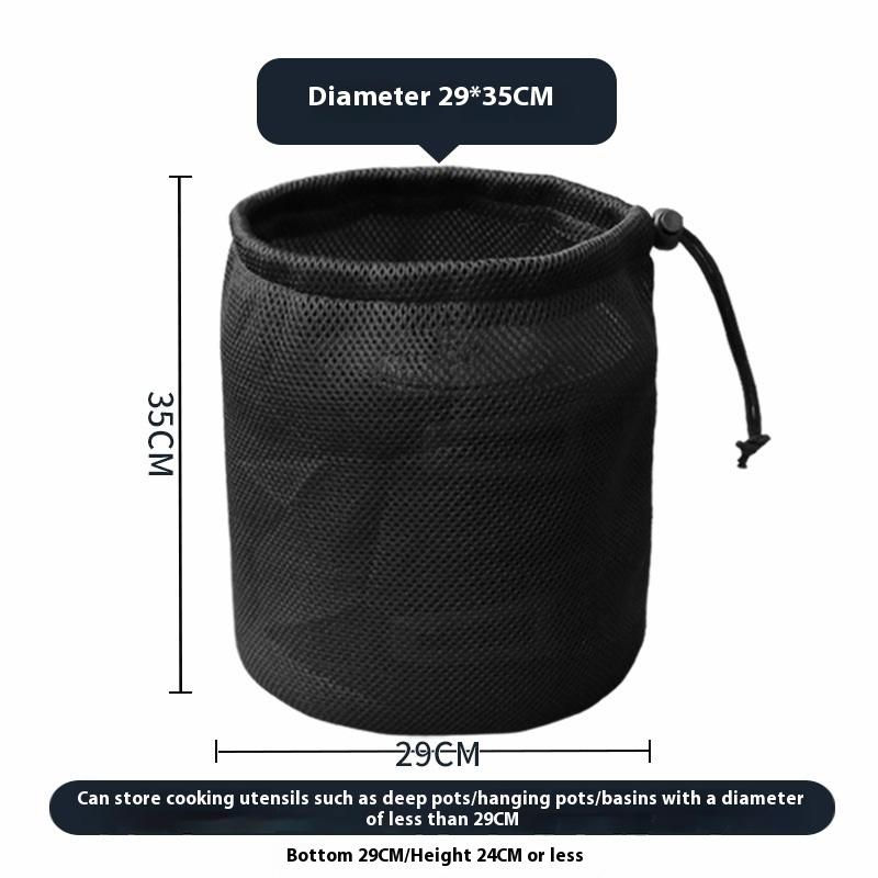 Outdoor Camping Storage Protective Bags Portable Picnic Cookware Mesh Bag Drawst