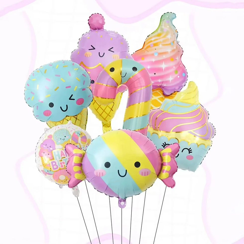 Thumbnail: Colorful Summer Candy & Ice Cream Theme Balloons pink birthday for princess choc