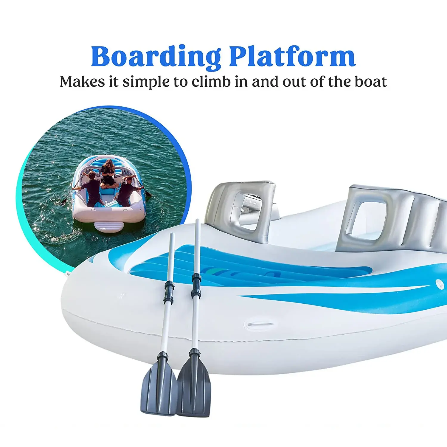 Inflatable Boat Water Drifting Floating Island Big Cruise Ship 6 People Luxury E
