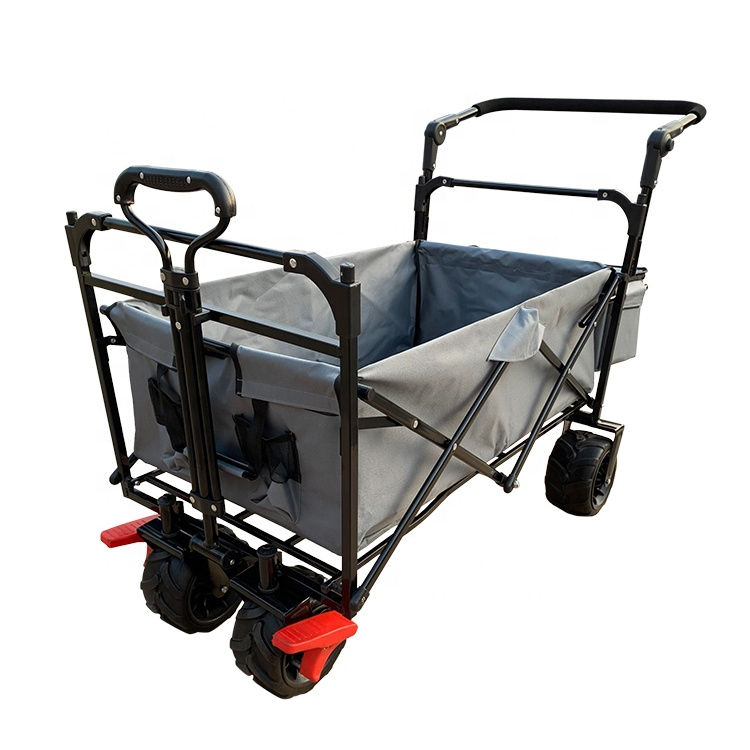 Portable Folding Go Hand Utility Wagon Carts Steel Metal Structure Fabric Platfo