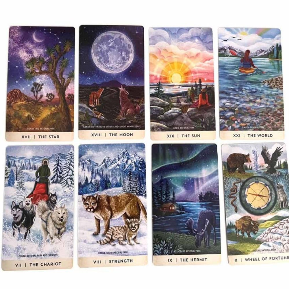 12x7cm Tarot for The Great Outdoors Paper Manual Card Games 78-Card Deck Centere