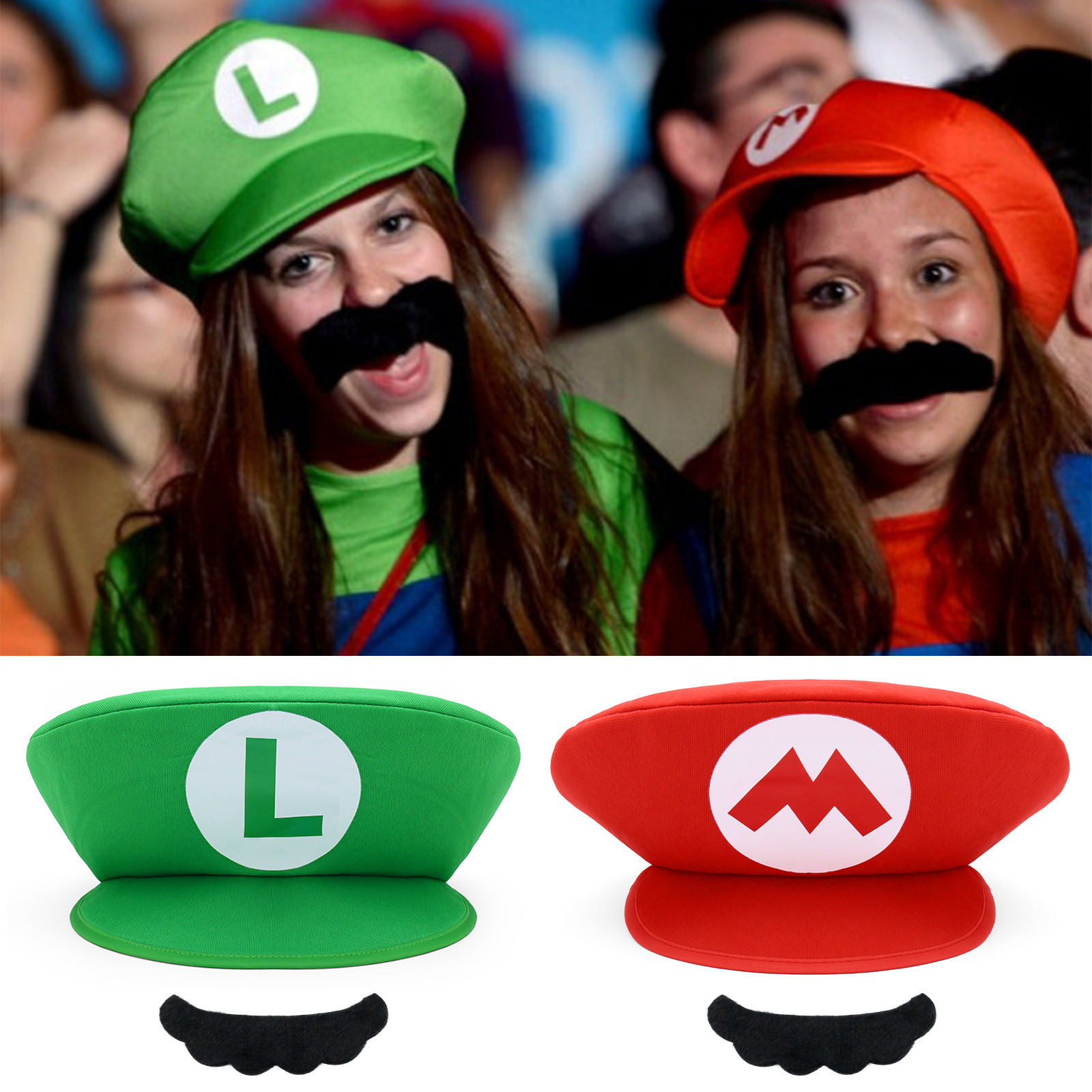 Cartoon Cosplay Hat for Kids Adult Classic Games Anime Halloween Funny Clothes A