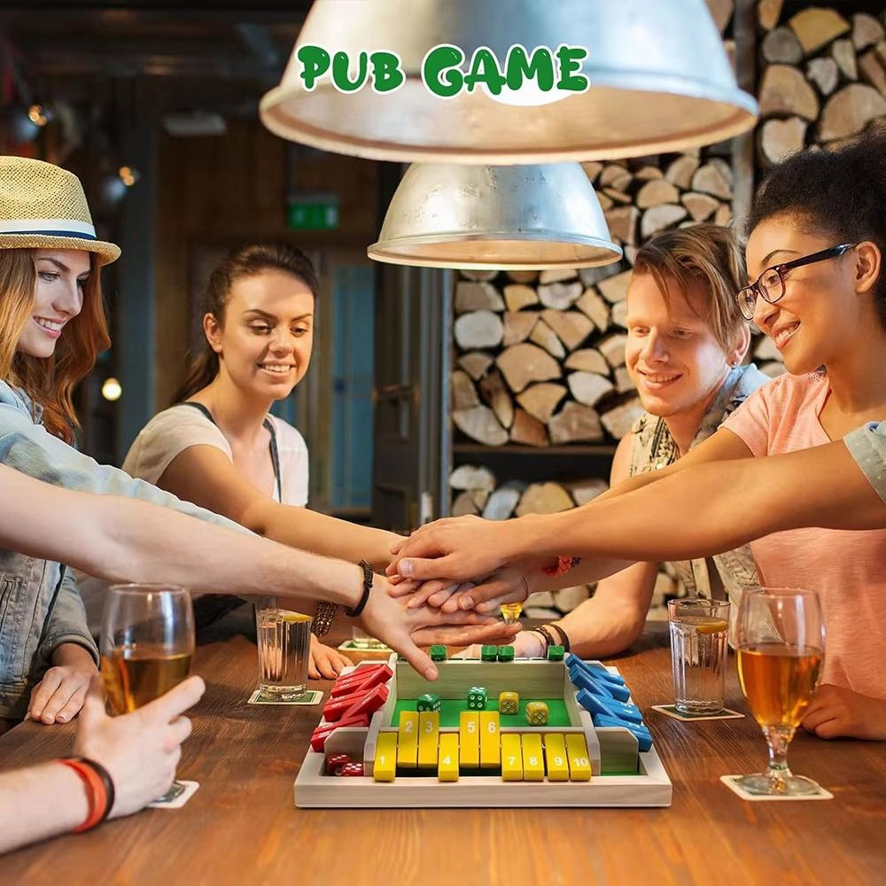 Shut The Box Table Board Game Toy Educational Toys Developing Intelligent Wooden
