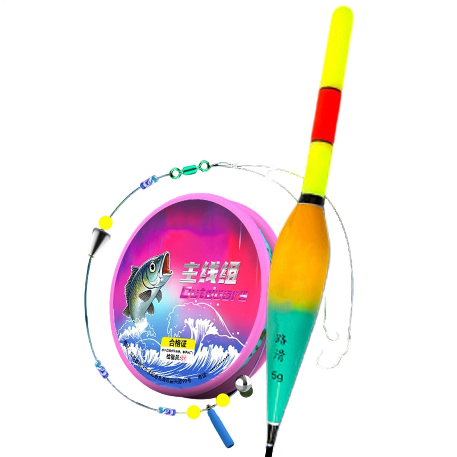 Automatic Fishing Bobbers Line Rig Kit with Hooks Self Hooking Bobber Fishing Li