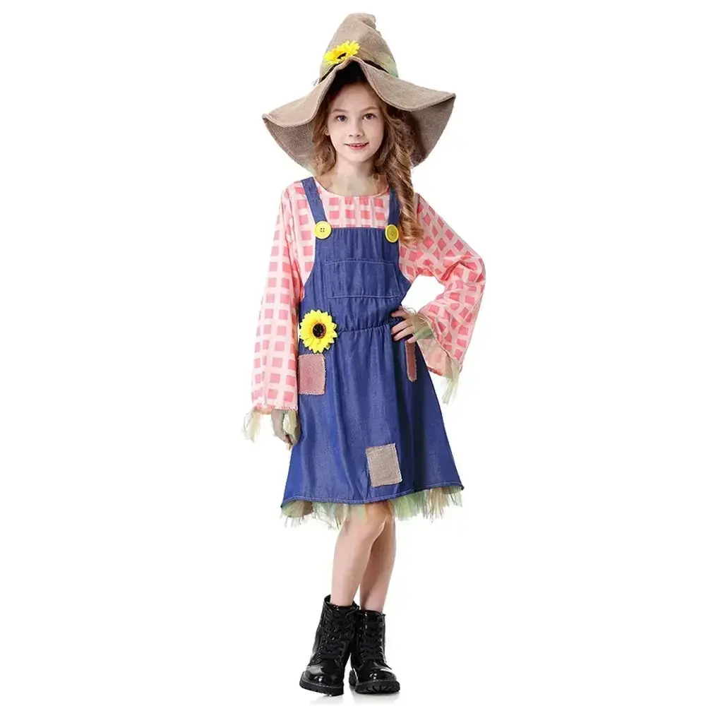 Halloween Cosplay Costume Parent-child Outfit Pioneer Girl Costume Colonial Dres