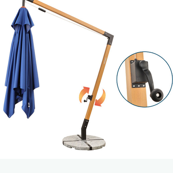 Thumbnail: Outdoor Sun Umbrella Courtyard Garden Wood Grain Hanging Round Sunshade Anti UV 