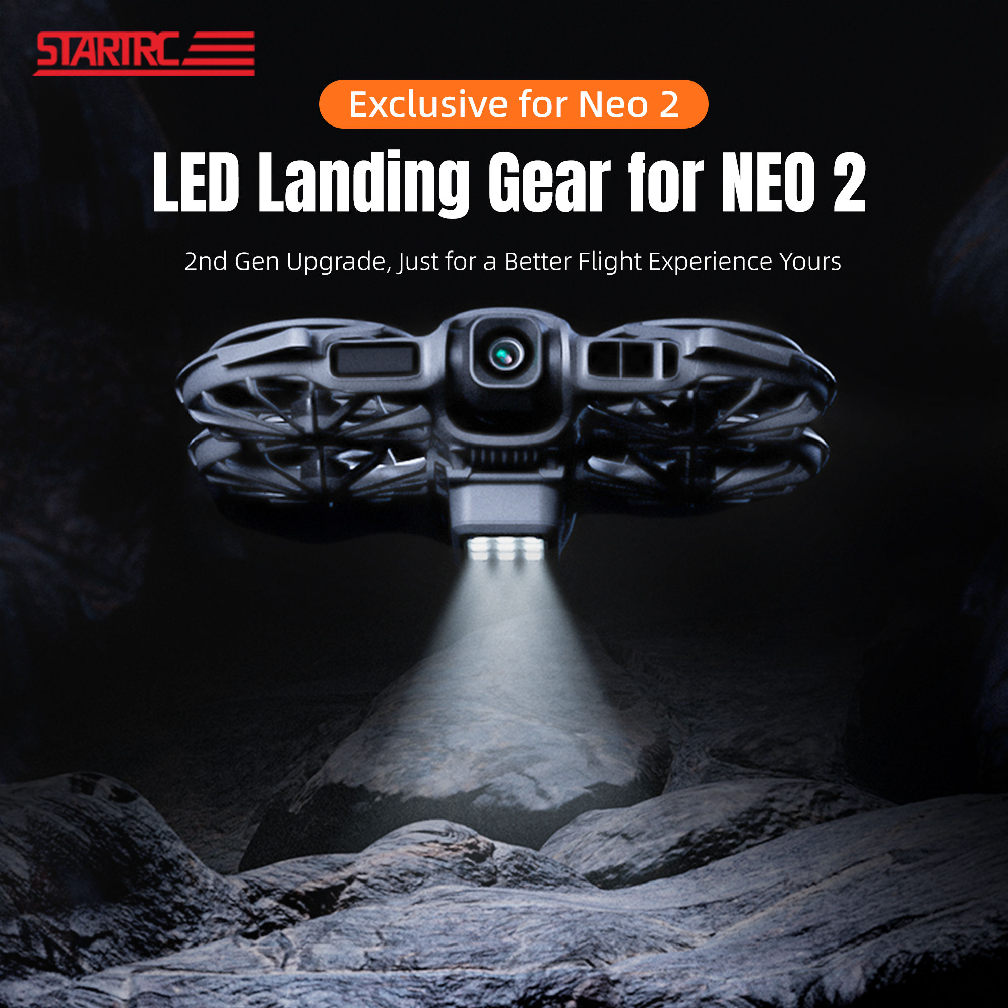 STARTRC Drone Lighted Landing Gear for DJI NEO 2 Night Lighting Increase Height