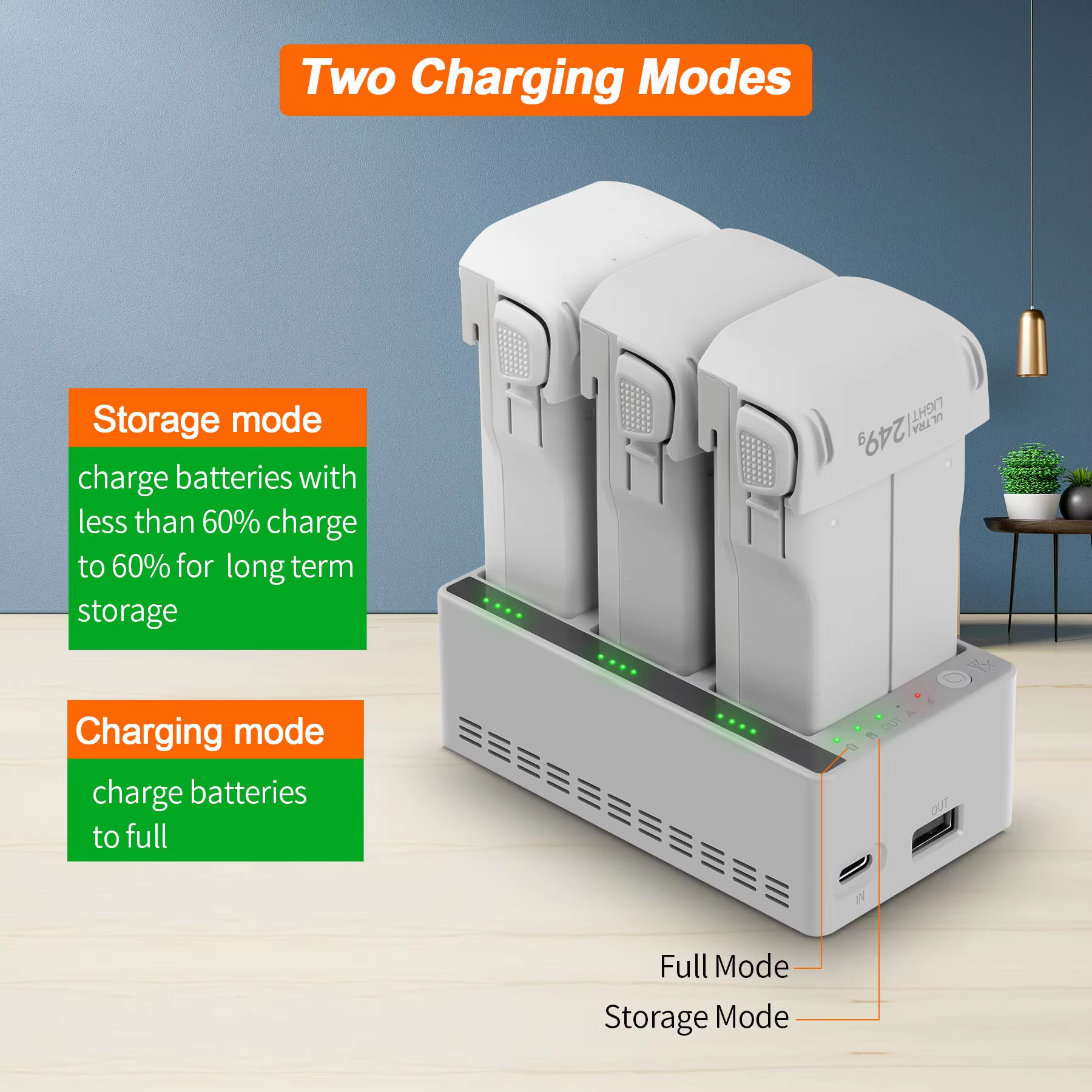 Drone Battery Charging Hub For DJI Lito 1/X1 Three Channel Two-Way Battery Intel