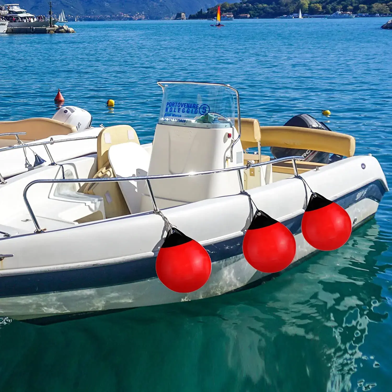 Marine Round Boat Fender 38 x 45cm/ 14.9 x 17.8 inch (L x W) Ocean Sea or lake