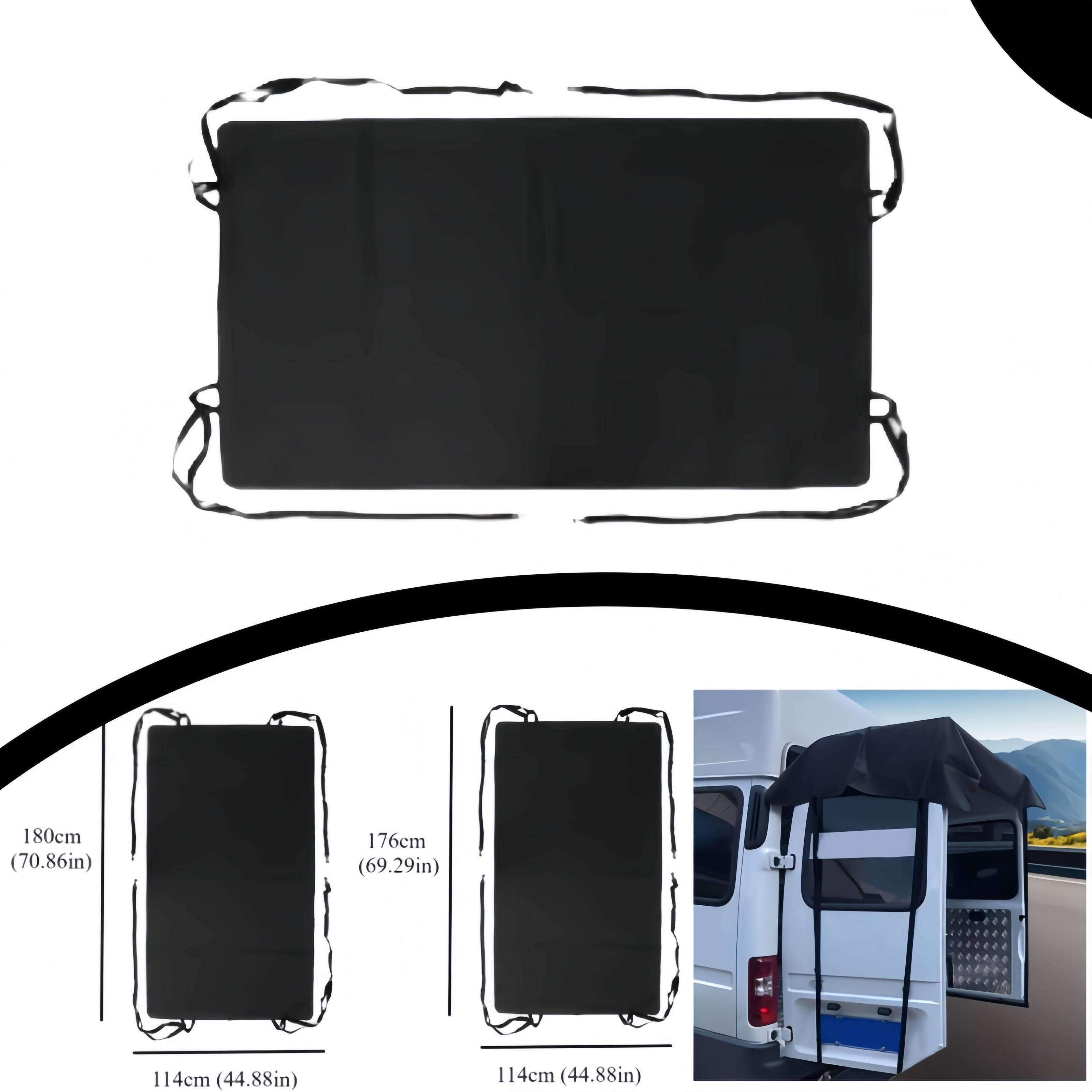 Universal RV Rear Door Awning 600D Waterproof Durable Sunshade For VW Ford Campe