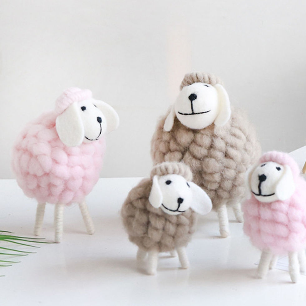 Thumbnail: Crafts Festival Party Supplies Birthday Wool Felt Sheep Miniatures Desktop Decor