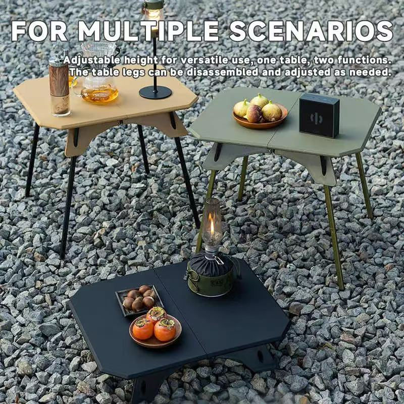 Outdoor Camping Table Ultralight Dual Purpose Table Portable Adjustable Folding