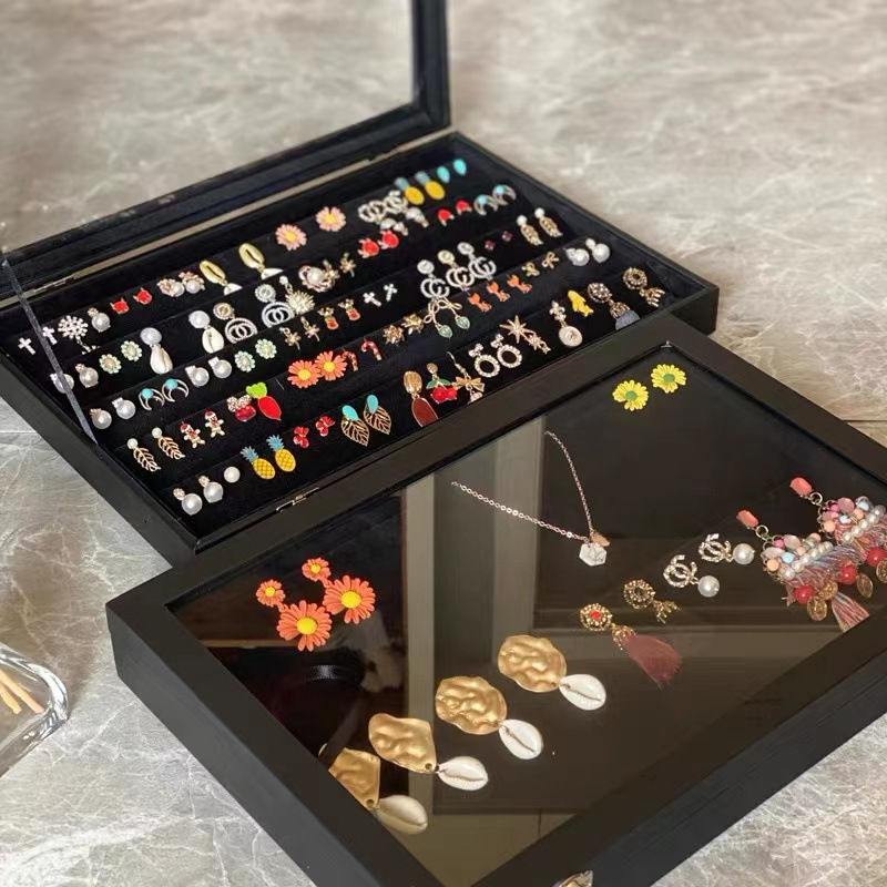 Ear Clip Ear Wire Jewelry Box Large Capacity Ring Necklace Bracelet Display Stan