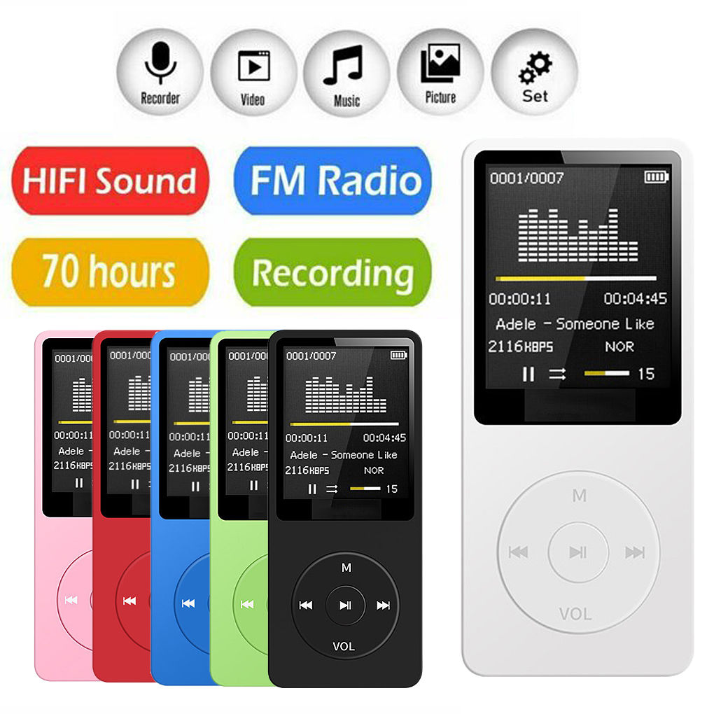 Portable MP3 Player Rechargeable Record Noise Conduction Media Lossless Pocket S
