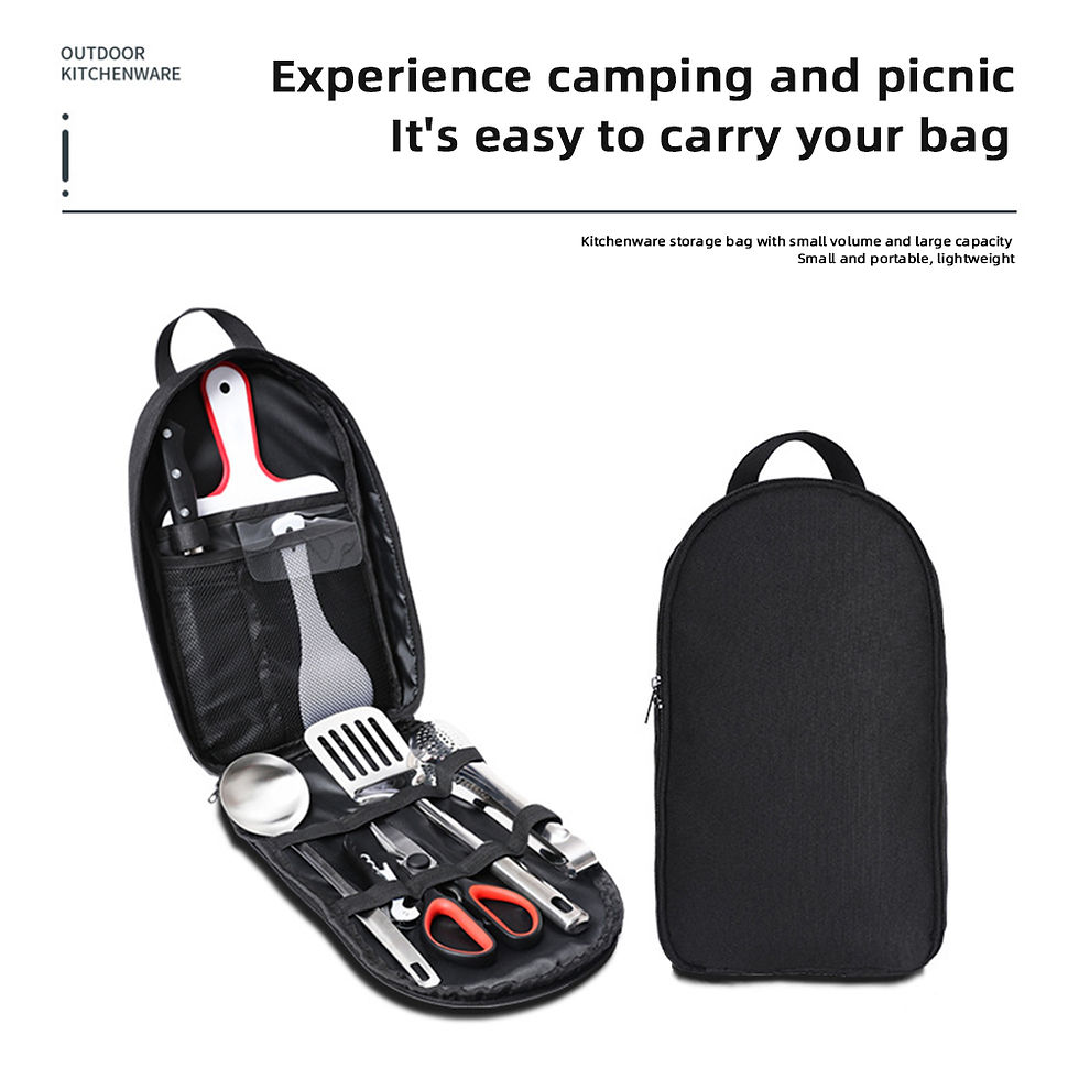Thumbnail: Tableware Holder Bag For Outdoor Portable Oxford Cloth Utensil Bag Camping Acces