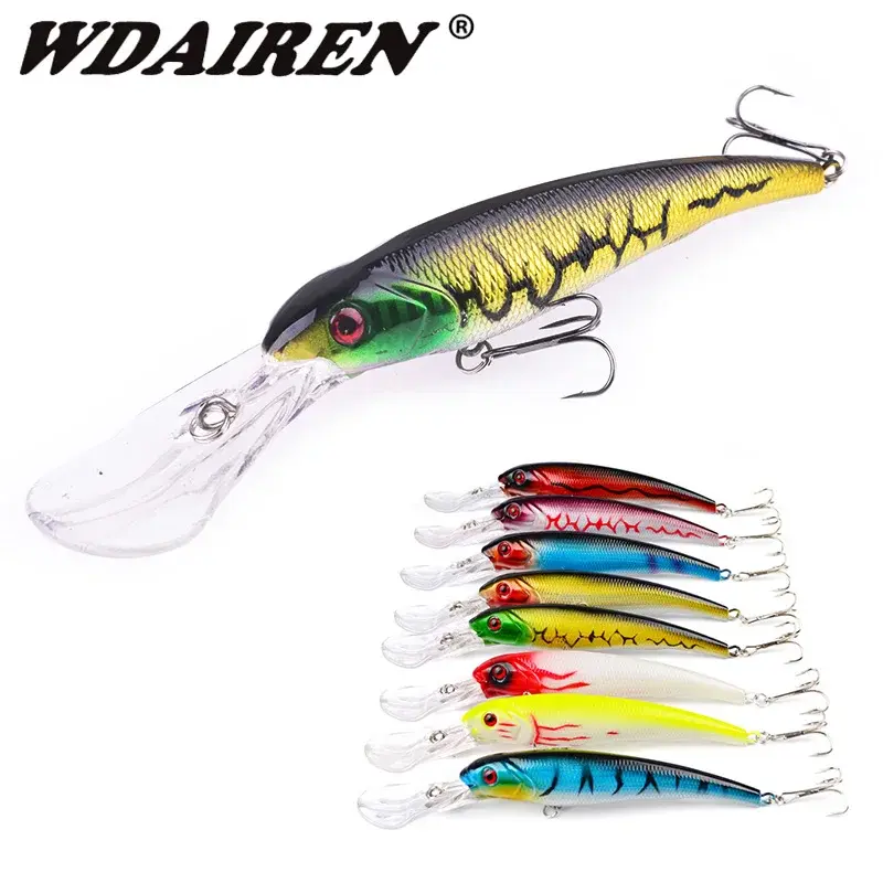 1 Pc Big Minnow Fishing Lure Trolling Wobblers Tackle 16cm 28g Artificial Hard B