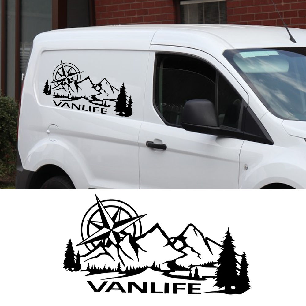 Camper Van Life Vanlife Decor Decal Car Body Side Stickers Vinyl Decoration for