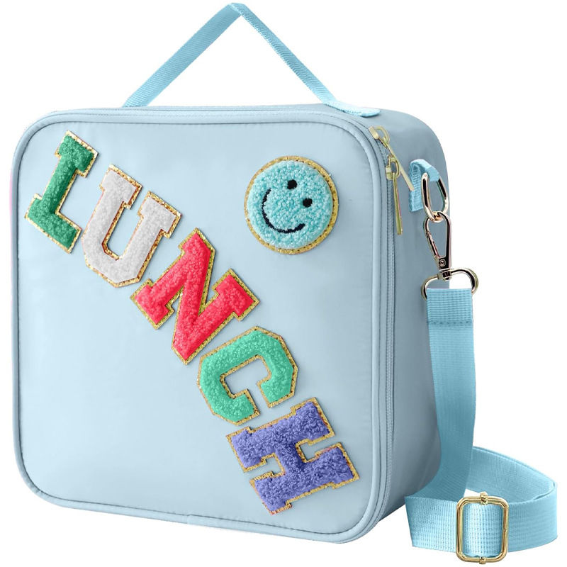 Thumbnail: Amazon Explosions Smiley Letters Portable Lunch Bag Outdoor Portable Aluminum Fi