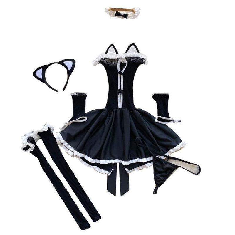 Sexy Cosplay Costume Maid Outfits Exotic Bodysuit Clothing Lolita Bra and Panty