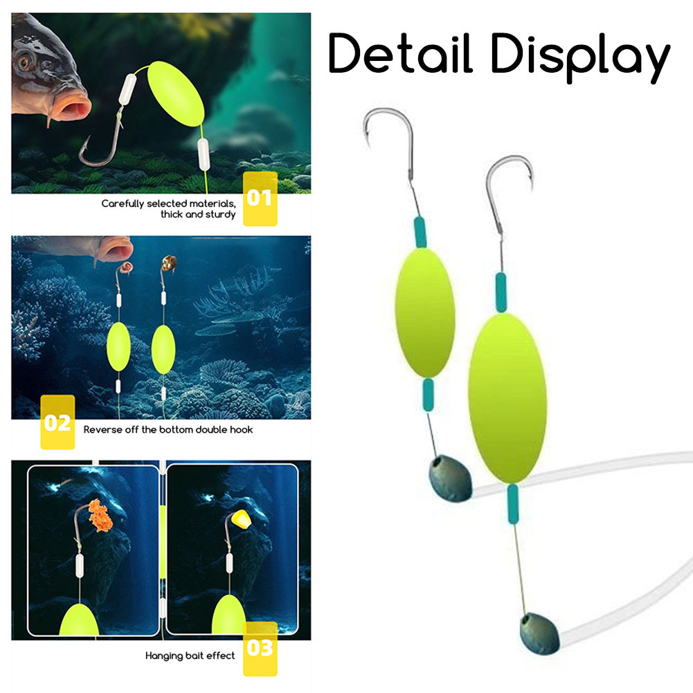 Surfs Fishing Fishhook Pompano Rig with Floats Versatile Fishing Equipments for