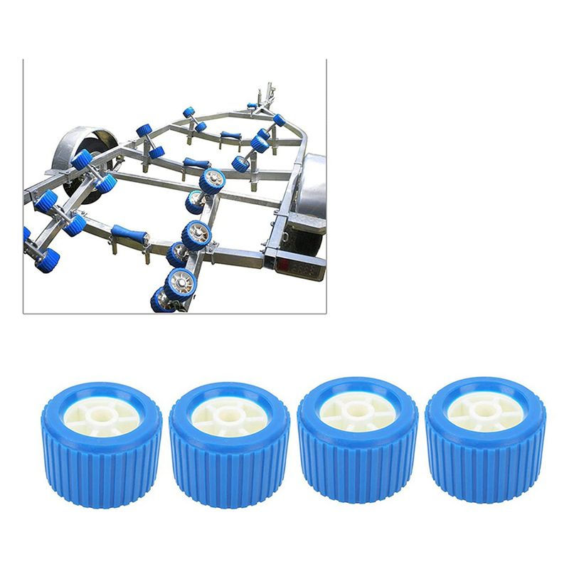 12PCS Boat Trailer Ribbed Wobble Rollers, Trailer Roller Boat Ramp Rollers Boat