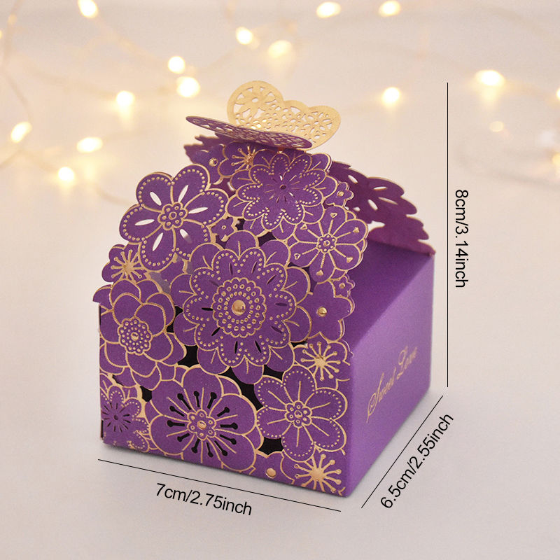 Thumbnail: 10/20Pcs Wedding Favors Candy Boxes Butterfly Chocolate Gift Packaging Box for g