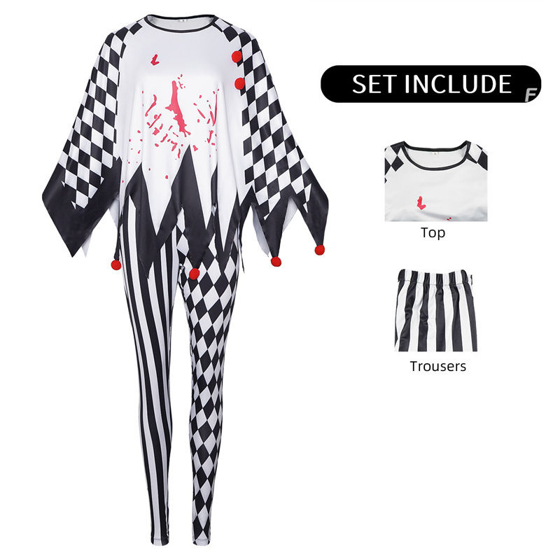Clown Cosplay Costume Carnival Uniform Anime Women Halloween Costumes Game