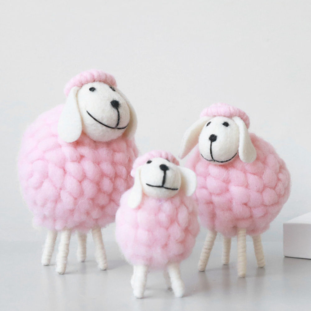 Crafts Festival Party Supplies Birthday Wool Felt Sheep Miniatures Desktop Decor