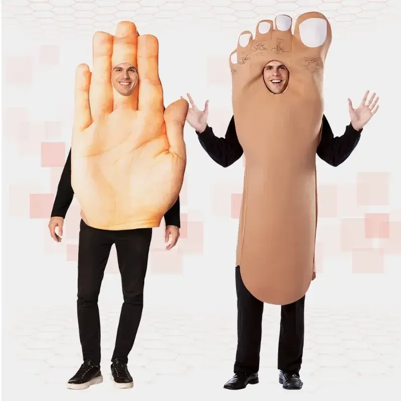 Halloween Funny Cosplay Costume Hand Foot Outfits Friends Couple Cos Idea Stage