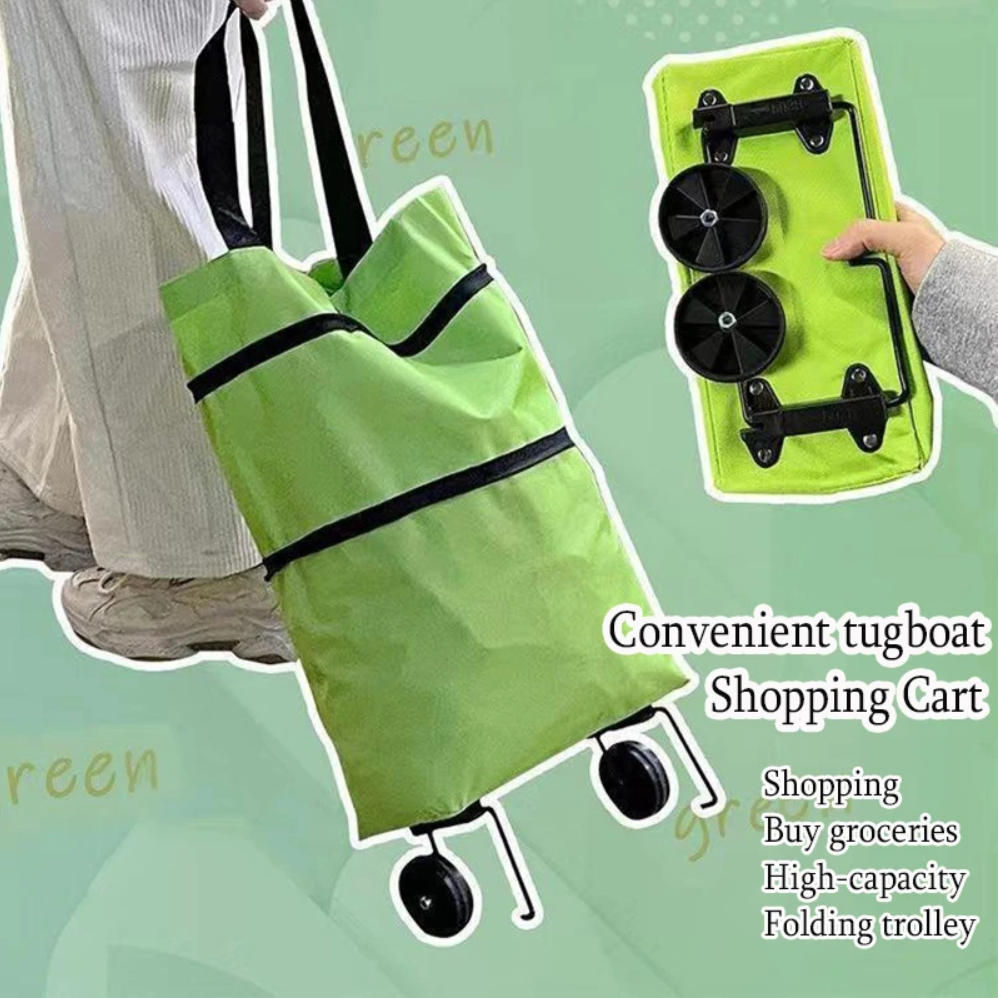 Portable Grocery Cart - Foldable Household Shopping Cart, Convertible Backpack S