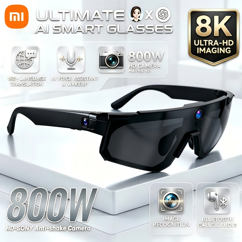 Xiaomi AI Smart Glasses ChatGPT 1080P Camera 8MP Anti-shake Cycling Video&Photo