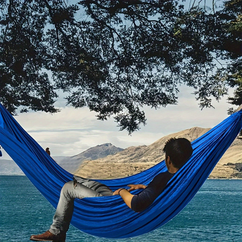 1Set Hammock with Straps and Storage Bag Suitable for Beach Picnics, Hiking,Ligh