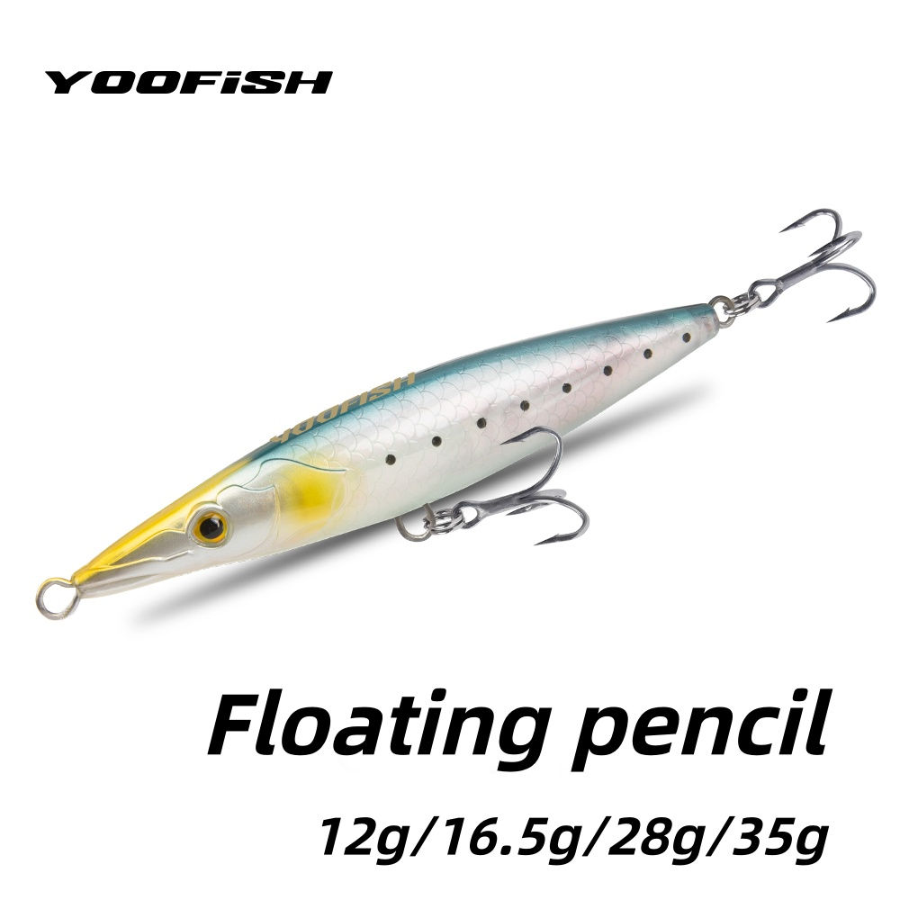 YOOFISH Floating Pencil Lure 90mm/110mm/130mm/150mm Long Casting Topwater Artifi