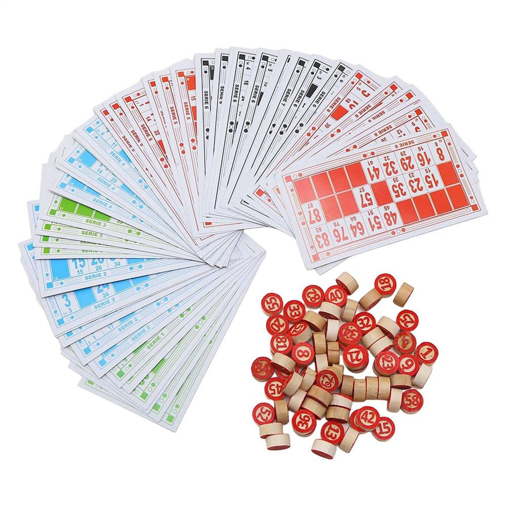 Bingo Card Game Educational Interactive Vintage Adults Bingo Chess Family Games