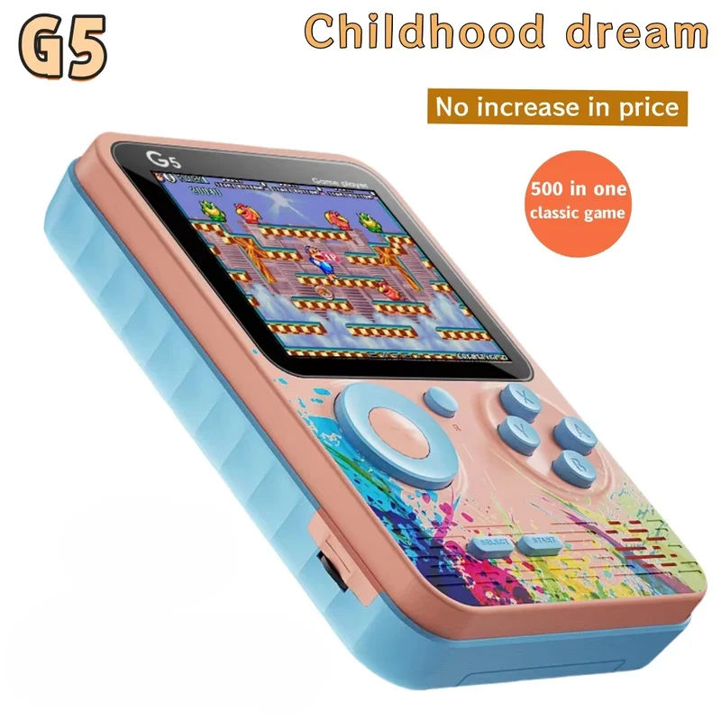 New Portable Video Games G5 500 in 1 MINI, Portable gGarons Remote Console, 8-bi