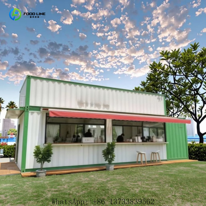 Customized Outdoor Kitchen Commercial Container Portable Kitchen Street Cafe Por