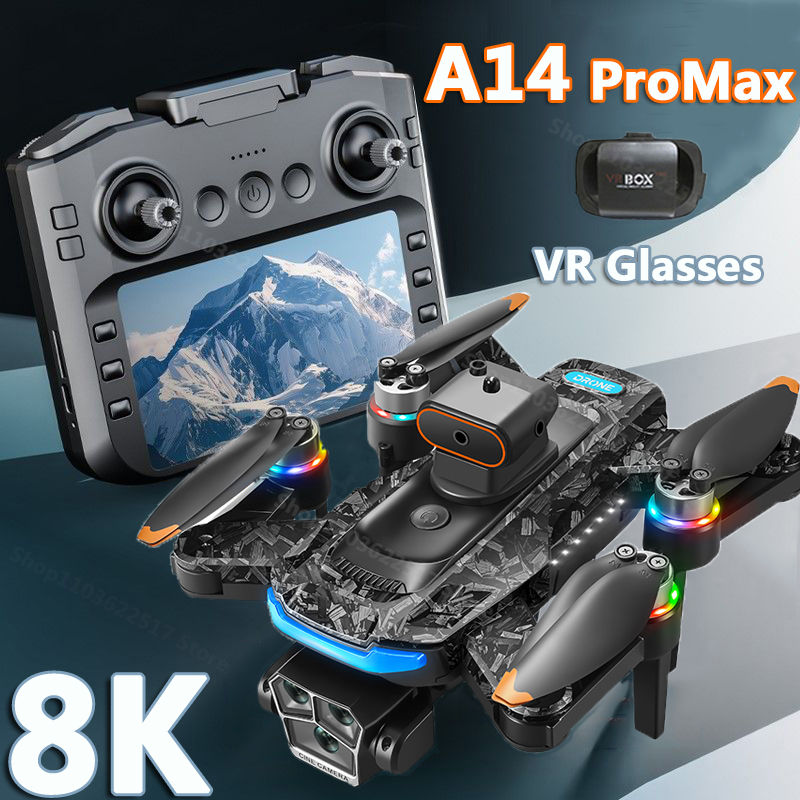 Drone A14Pro Max 8K HD Three Camera Brushless Optical Flow Obstacle Avoidance Fo