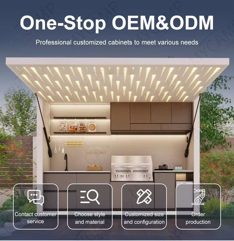 Thumbnail: Outdoor Kitchen Customized Modular Villa Kitchen Cabinets For Guesthouse Outdoor
