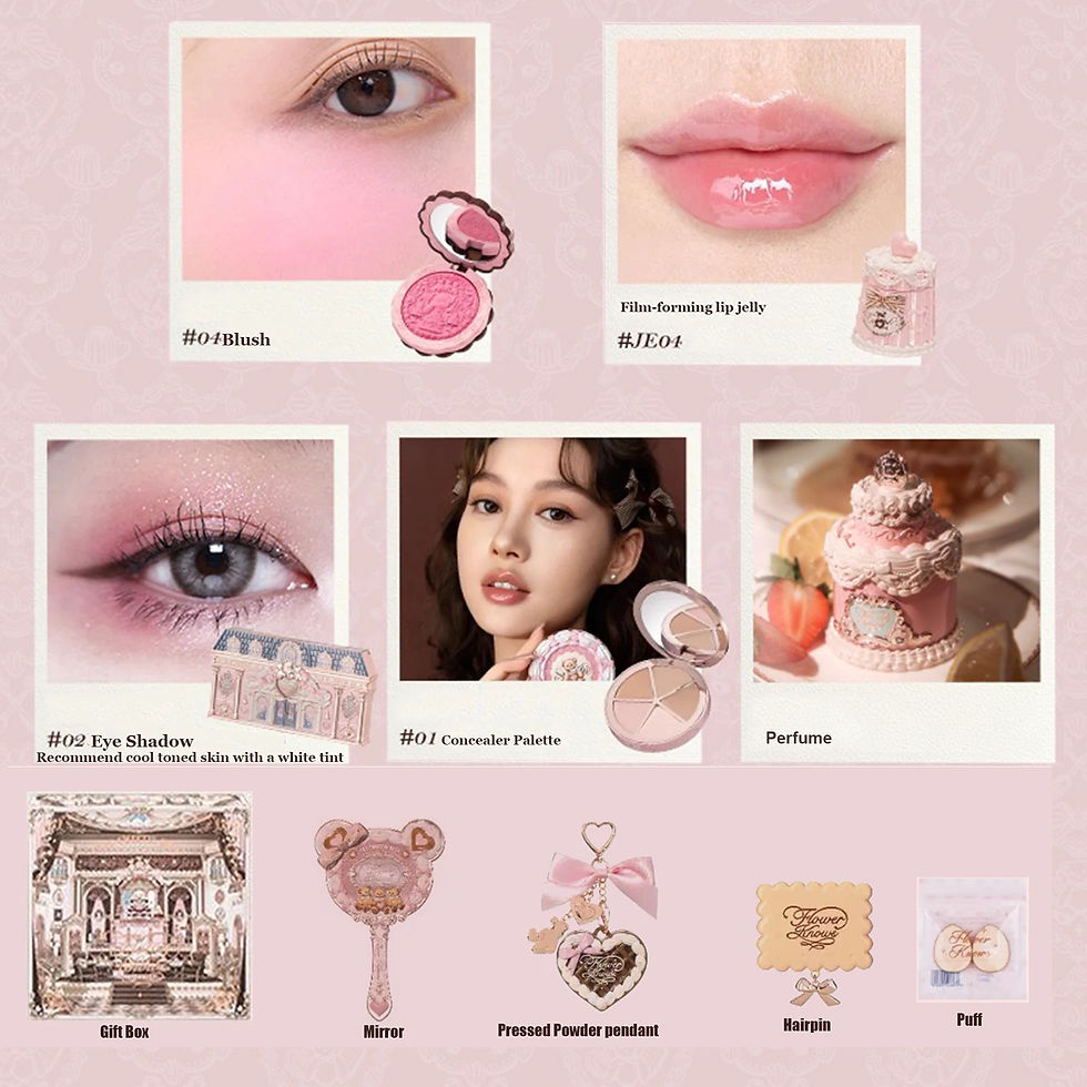 Thumbnail: Flower Knows SWEETIE BEAR Makeup Box Gift Set All In One Perfume Shimmer Eye Sha