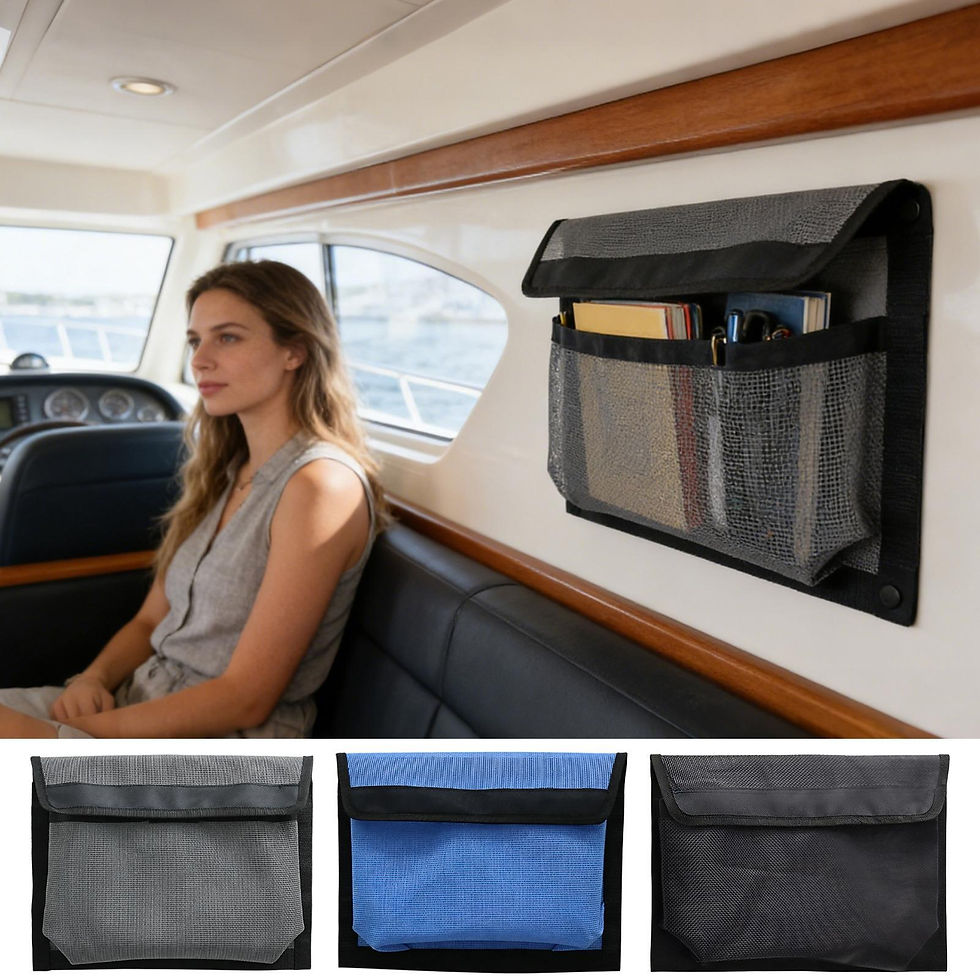 Thumbnail: Boat Storage Bag With Hook and Loop Self-adhesive No Drilling Bag Boat Storage A